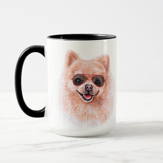Arbeit für meinen Spitz Hund Tasse (Links)