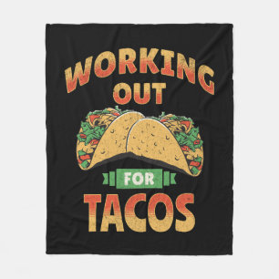 Arbeit für Tacos Fleecedecke