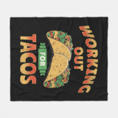 Arbeit für Tacos Fleecedecke (Vorderseite (Horizontal))