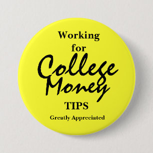 Arbeit für Uni Geld  Tipps  gelb Button
