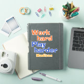 Arbeit gegen individuelle Name Aufkleber (iPad Hülle)