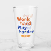 Arbeit gegen individuelle Name Glas (Rückseite)