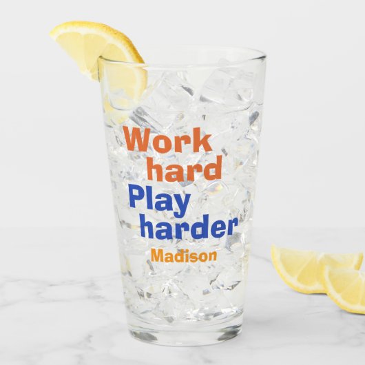 Arbeit gegen individuelle Name Glas (Vorderseite Ice)