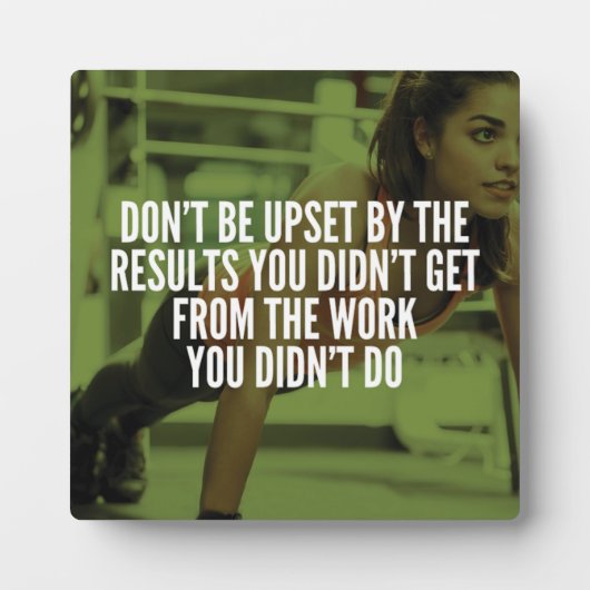 Arbeit hart - Frauen-Fitness-Workout Motivierend Fotoplatte (Vorderseite)