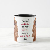 Arbeit hart für meine Cocker Spaniel Hund-Tasse Tasse (Zentrum)
