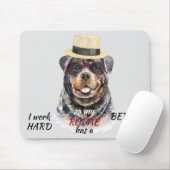 Arbeit hart für meinen Rottweiler Mousepad (Mit Mouse)