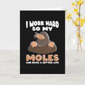 Arbeit hart für Moles Mole im Garten Karte (Gelbe Blume)