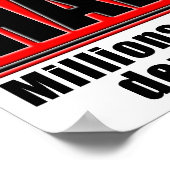 Arbeit hart für Wohlfahrt Funny Poster Signature R (Ecke)