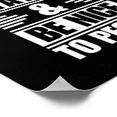 Arbeit hart sein nett Menschen aufklebern Poster (Ecke)