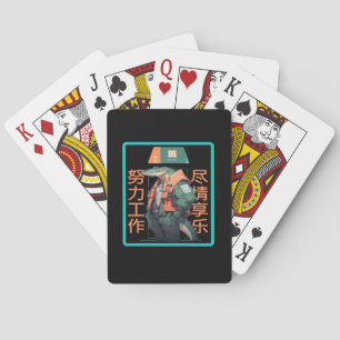 Arbeit hart spielen so hart Krokodil Spielkarten