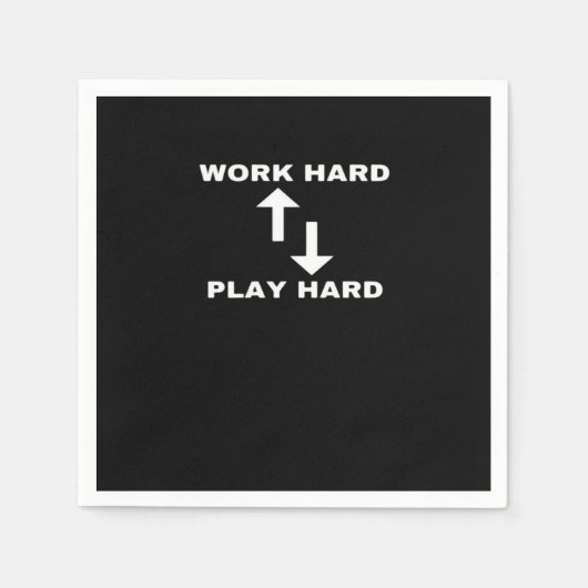 Arbeit hart und hart - Motivierend Zitatstext Serviette (Vorderseite)