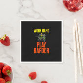 Arbeit harte Play so harte ATV Quad Riding Meme Serviette (Beispiel)