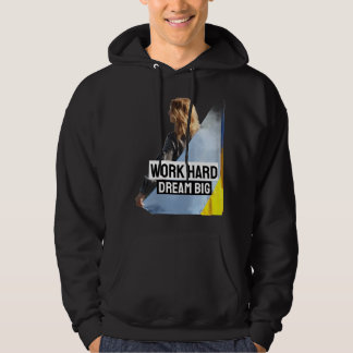 Arbeit harter Traum groß Hoodie