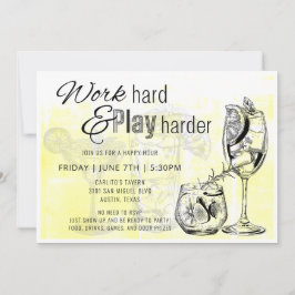 Arbeit hartes Spiel Harder Happy Hour Einladung