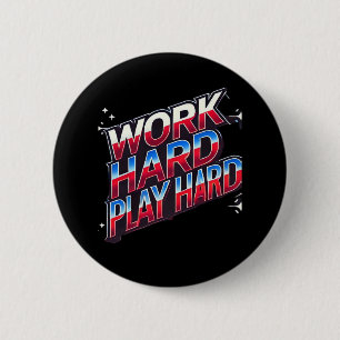 Arbeit hartes Spiel so hart - Motivierend Typograf Button