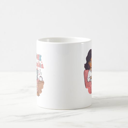 Arbeit in Pajama - Funny Giftful Work Vibes Kaffeetasse (Mittel)