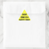 Arbeit in Sicherheitszonen Dreieckiger Aufkleber (Tasche)