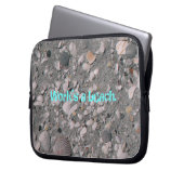 Arbeit ist ein Strand. Laptopschutzhülle (Vorderseite Links)