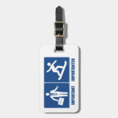 Arbeit ist, Snowboarding ist Importanter wichtig Gepäckanhänger (Vorderseite vertikal)