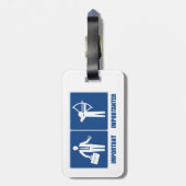 Arbeit ist wichtig, Bogenschießen ist wichtig Gepäckanhänger (Rückseite vertikal)