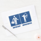 Arbeit ist wichtig, Bogenschießen ist wichtig Rechteckiger Aufkleber (Umschlag)