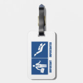 Arbeit ist wichtig, das Tauchen ist wichtig Gepäckanhänger (Rückseite vertikal)