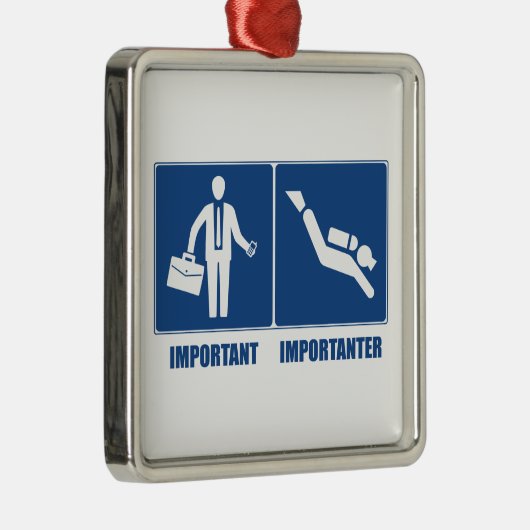 Arbeit ist wichtig, das Tauchen ist wichtig Ornament Aus Metall (Rechts)