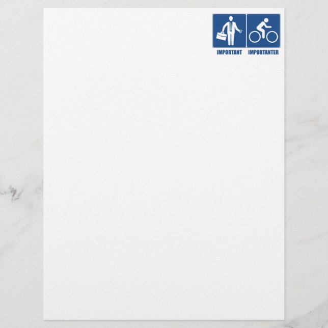 Arbeit ist wichtig, Fahrradfahren ist wichtig (Vorderseite)