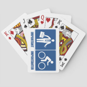 Arbeit ist wichtig, Fahrradfahren ist wichtig Spielkarten
