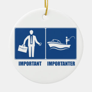 Arbeit ist wichtig, Fischerei ist wichtig Keramikornament