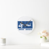 Arbeit ist wichtig, Fischerei ist wichtig Runde Wanduhr (Zuhause)