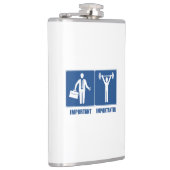 Arbeit ist wichtig Gewichtszunahme ist wichtig Flachmann (Rechts)