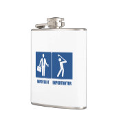 Arbeit ist wichtig, Golf ist wichtig Flachmann (Links)