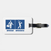Arbeit ist wichtig, Golf ist wichtig Gepäckanhänger (Rückseite horizontal)