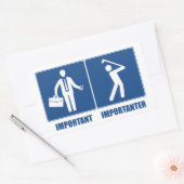 Arbeit ist wichtig, Golf ist wichtig Rechteckiger Aufkleber (Umschlag)