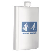 Arbeit ist wichtig, Hockey ist wichtig Flachmann (Rechts)