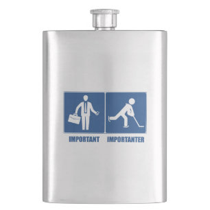 Arbeit ist wichtig, Hockey ist wichtig Flachmann