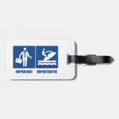 Arbeit ist wichtig, Jet Ski ist wichtig Gepäckanhänger (Rückseite horizontal)