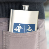 Arbeit ist wichtig, Kajak ist wichtig Flachmann (Beispiel)