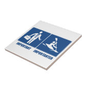 Arbeit ist wichtig, Kajak ist wichtig Fliese (Seite)