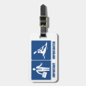 Arbeit ist wichtig, Kajak ist wichtig Gepäckanhänger (Vorderseite vertikal)