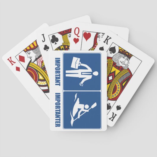 Arbeit ist wichtig, Kajak ist wichtig Spielkarten (Rückseite)