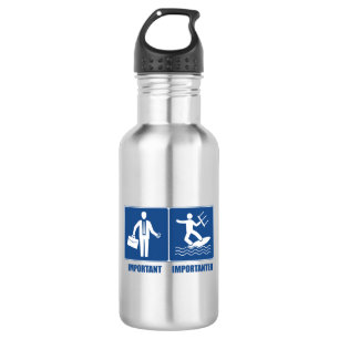 Arbeit ist wichtig, Kitesurfen ist wichtig Edelstahlflasche