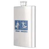 Arbeit ist wichtig, Kitesurfen ist wichtig Flachmann (Links)