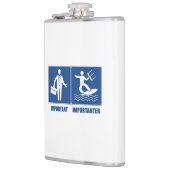 Arbeit ist wichtig, Kitesurfen ist wichtig Flachmann (Links)