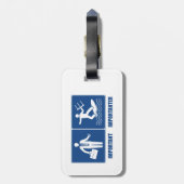 Arbeit ist wichtig, Kitesurfen ist wichtig Gepäckanhänger (Rückseite vertikal)