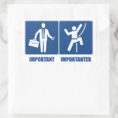 Arbeit ist wichtig, Klettern ist wichtig Rechteckiger Aufkleber (Tasche)