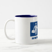 Arbeit ist wichtig, Lacrosse ist wichtig Zweifarbige Tasse (Links)