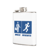 Arbeit ist wichtig, Laufen ist wichtig Flachmann (Links)