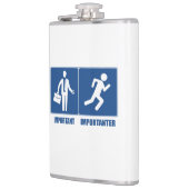 Arbeit ist wichtig, Laufen ist wichtig Flachmann (Links)